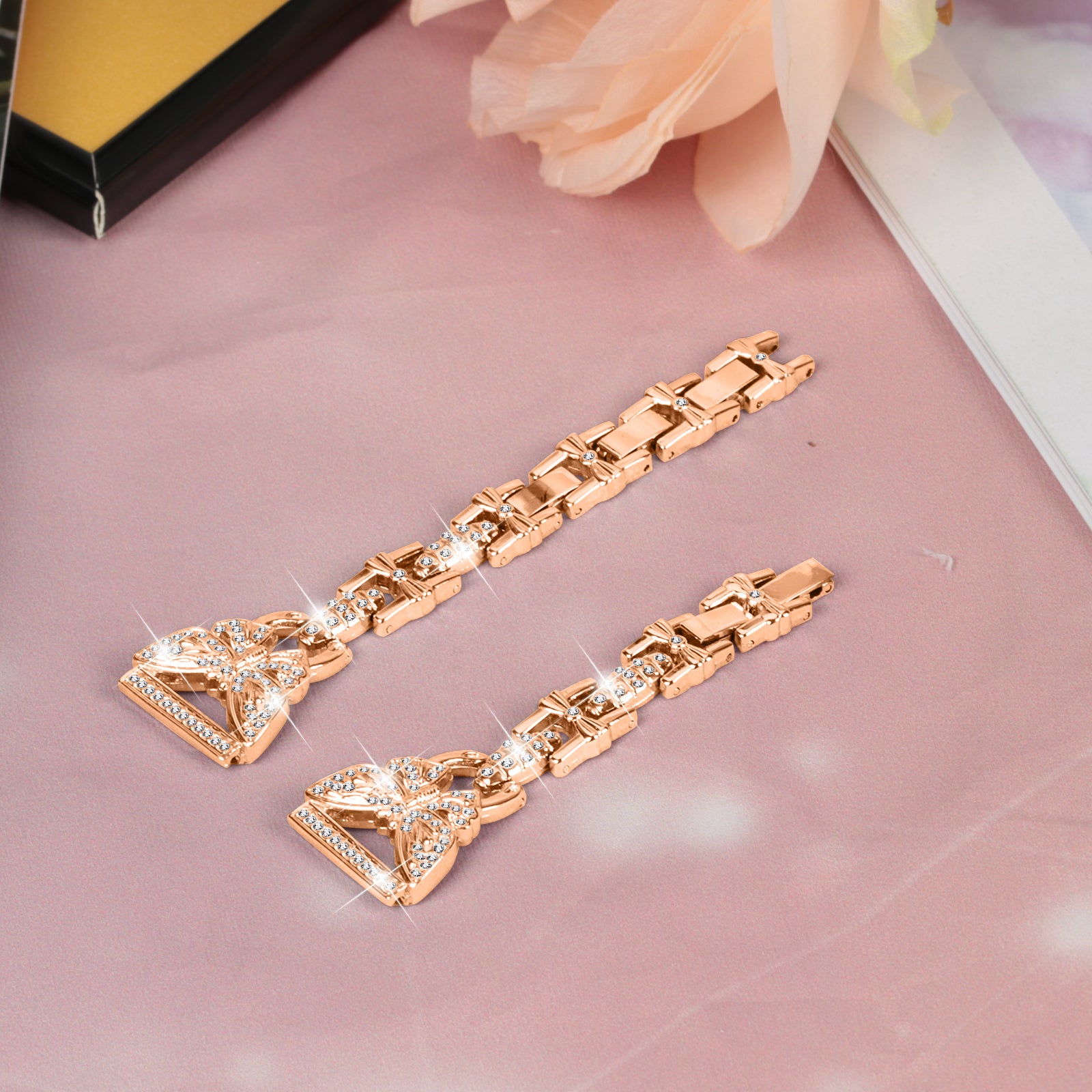 Butterfly Rhinestone Decor Band for Samsung Galaxy Watch Active Active2 40mm 44mm Stainless Steel 20mm Watch Strap Butterfly Rhinestone Decor Band for Samsung Galaxy Watch Active Active2 40mm 44mm Stainless Steel 20mm Watch Strap